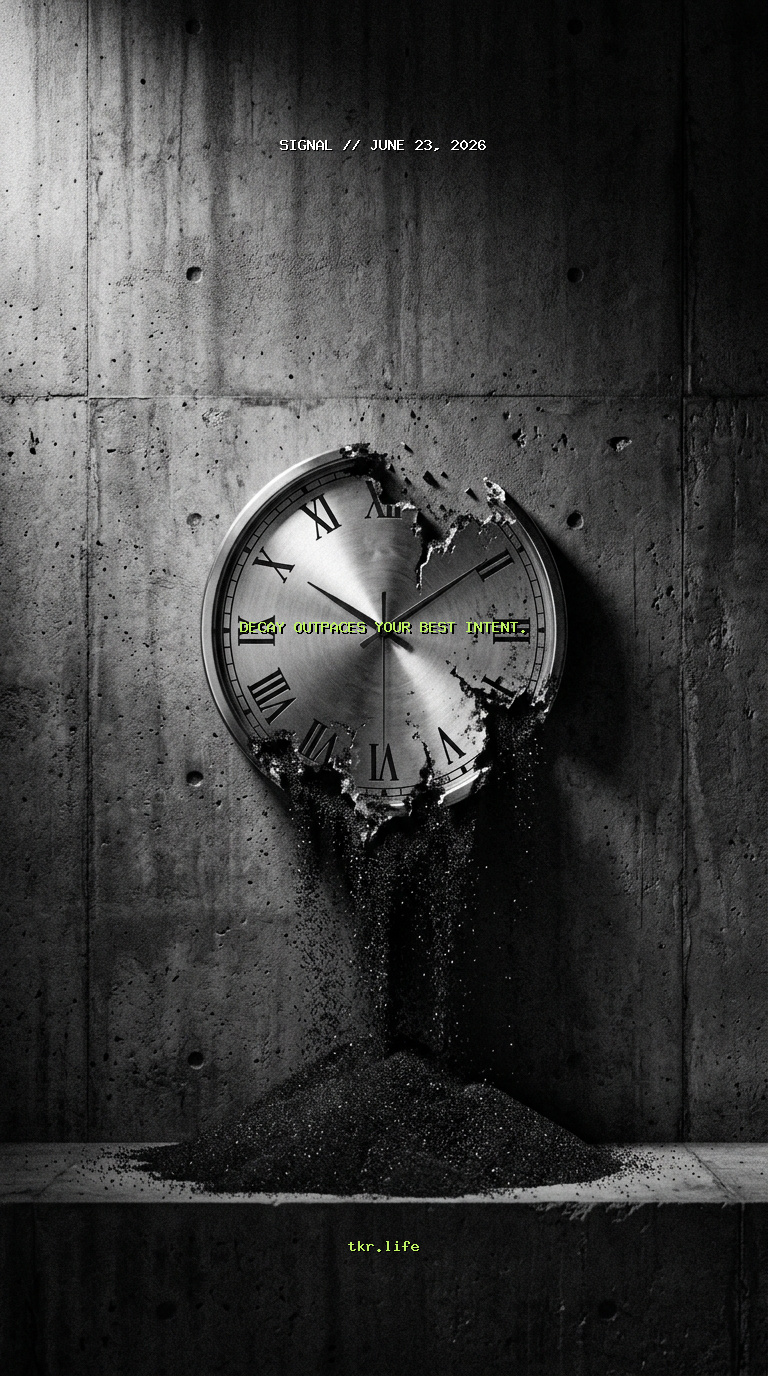 Signal: Decay outpaces your best intent.