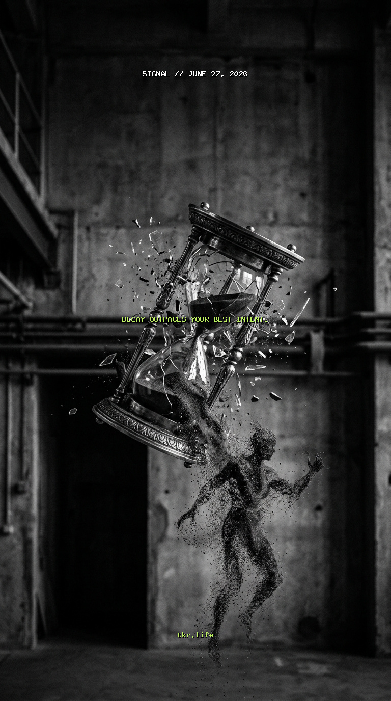 Signal: Decay outpaces your best intent.