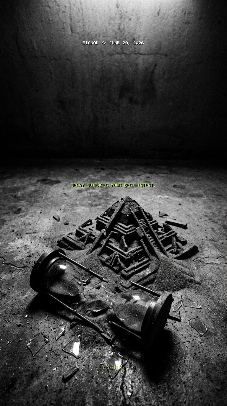 Signal: Decay outpaces your best intent.