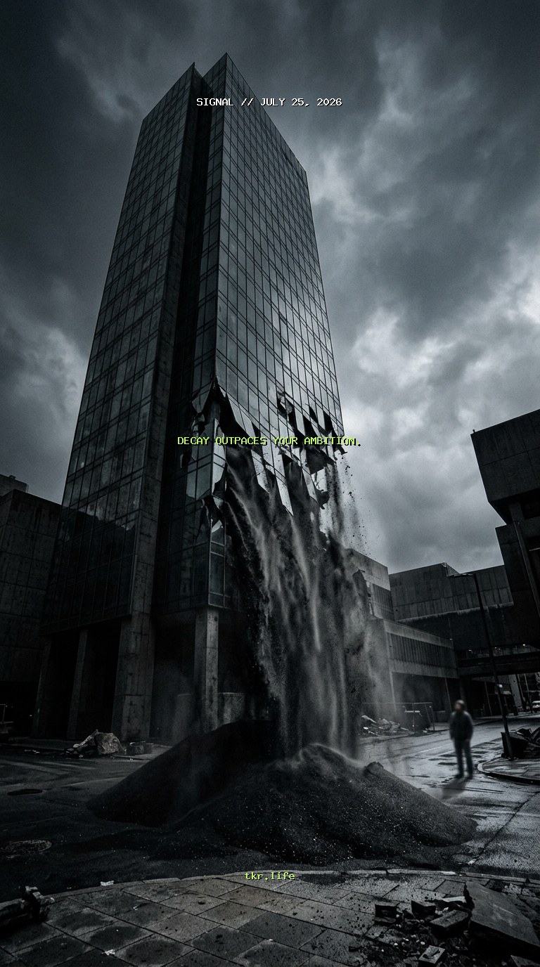 Signal: Decay outpaces your ambition.