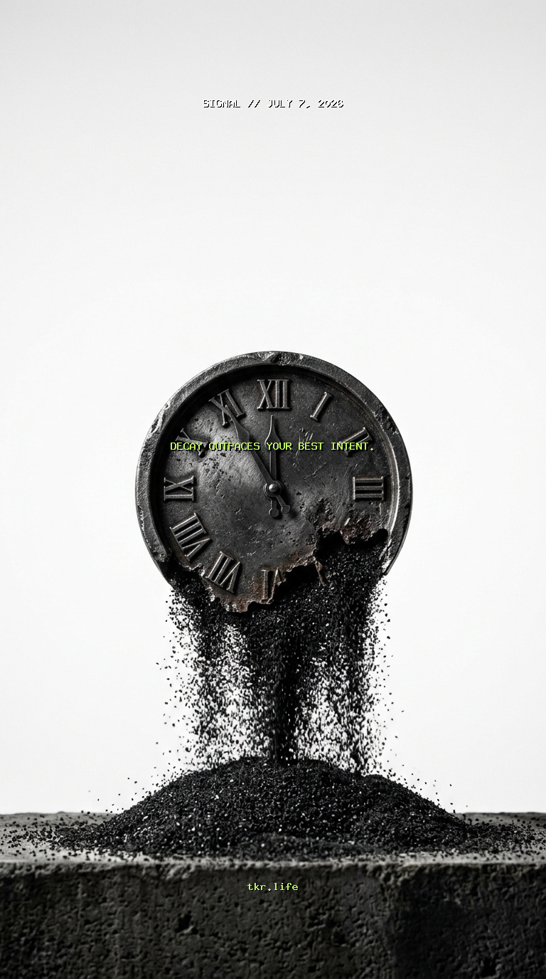 Signal: Decay outpaces your best intent.