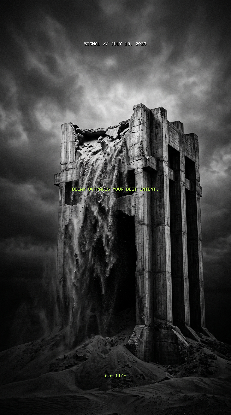 Signal: Decay outpaces your best intent.