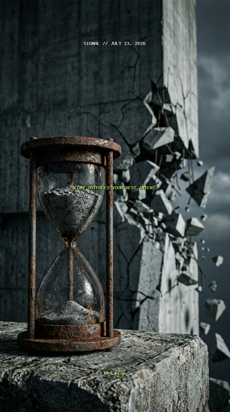 Signal: Decay outpaces your best intent.