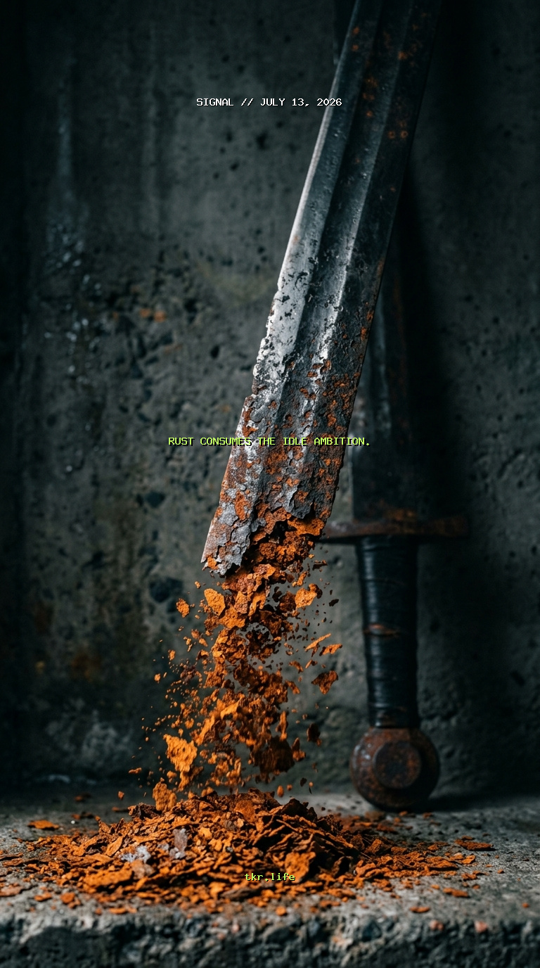 Signal: Rust consumes the idle ambition.