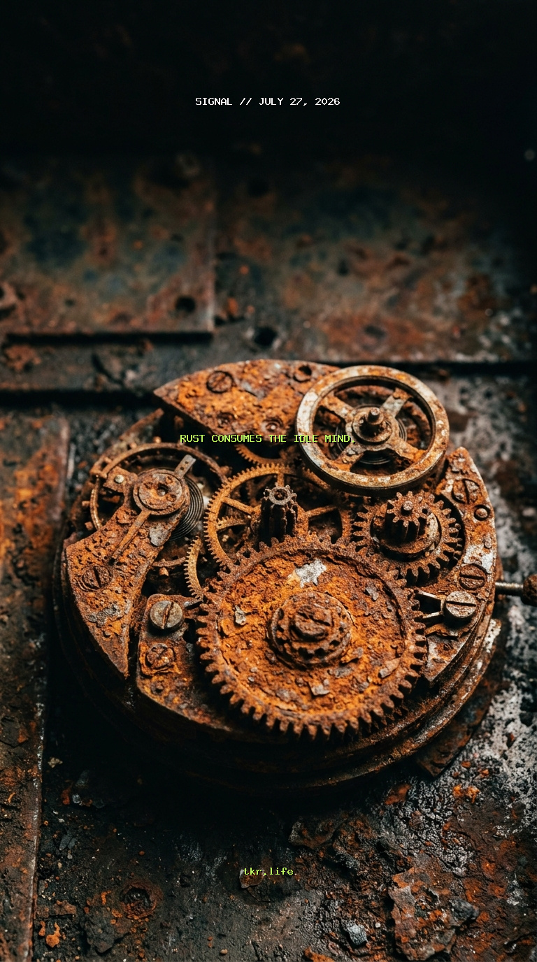 Signal: Rust consumes the idle mind.