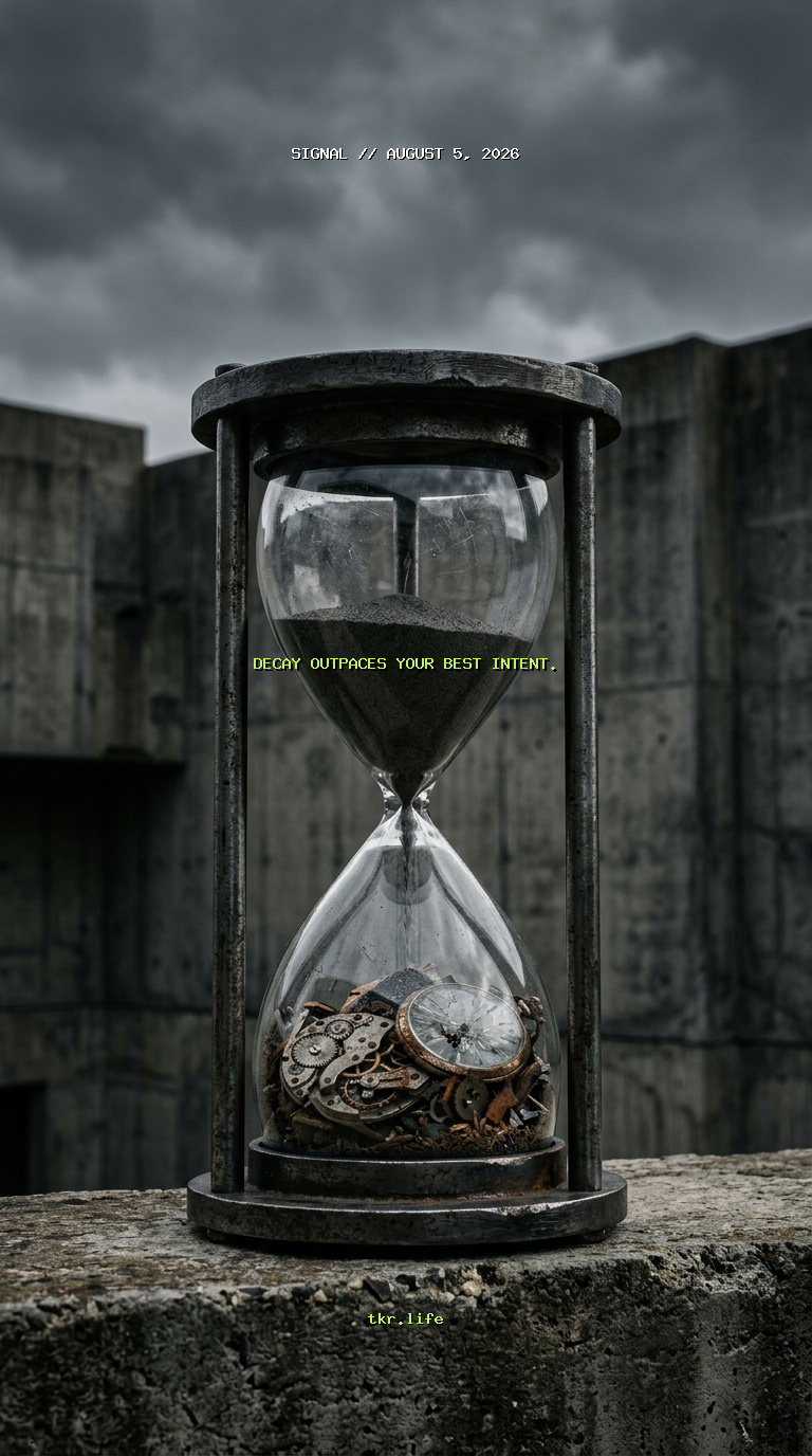 Signal: Decay outpaces your best intent.
