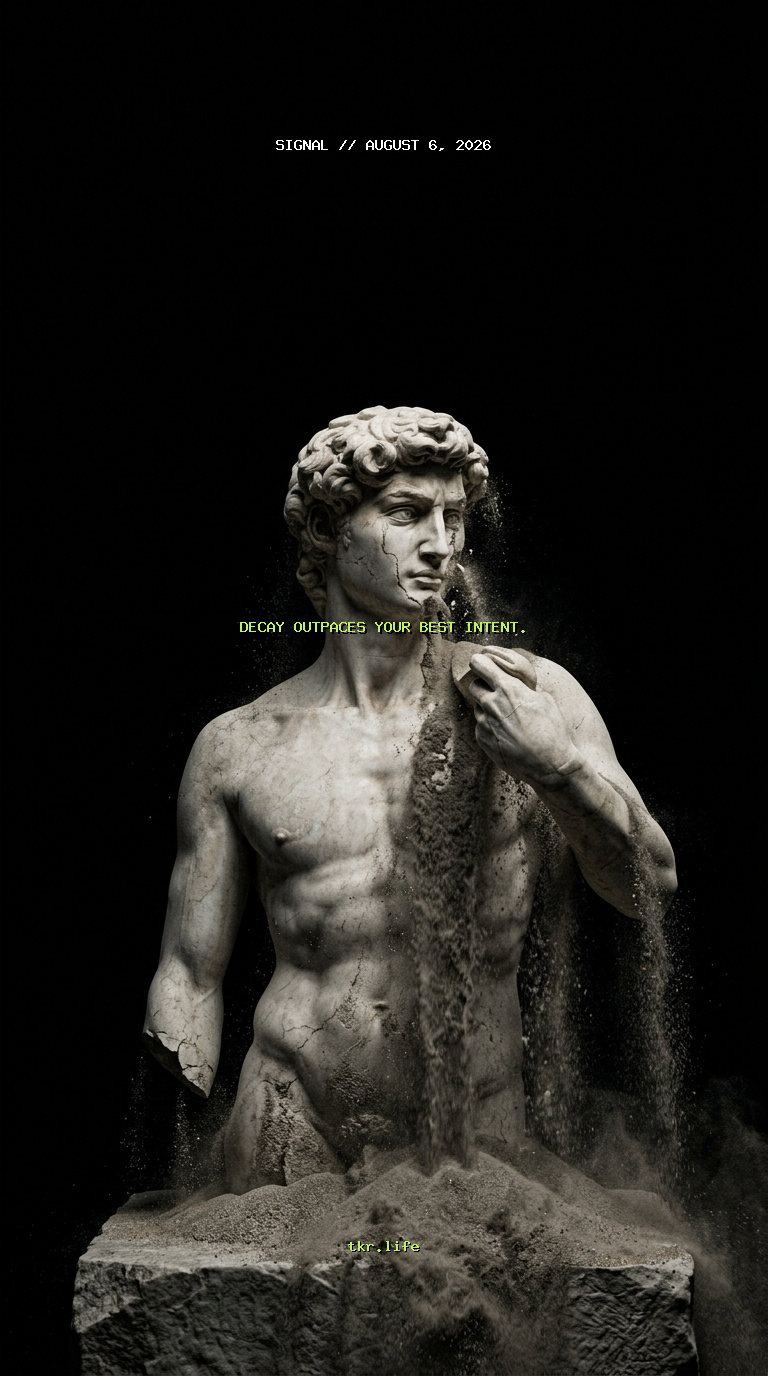 Signal: Decay outpaces your best intent.