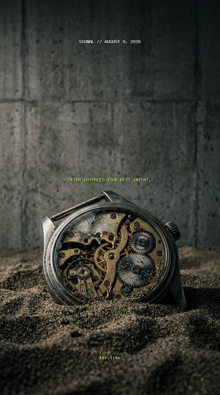 Signal: Decay outpaces your best intent.