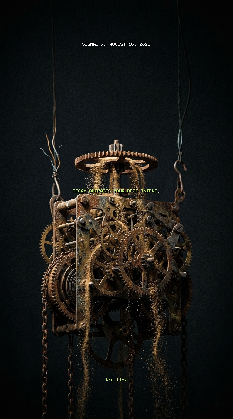 Signal: Decay outpaces your best intent.