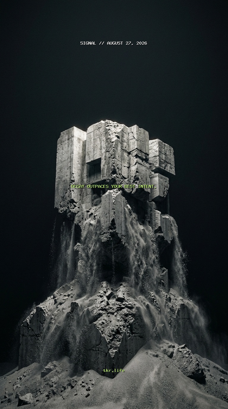 Signal: Decay outpaces your best intent.