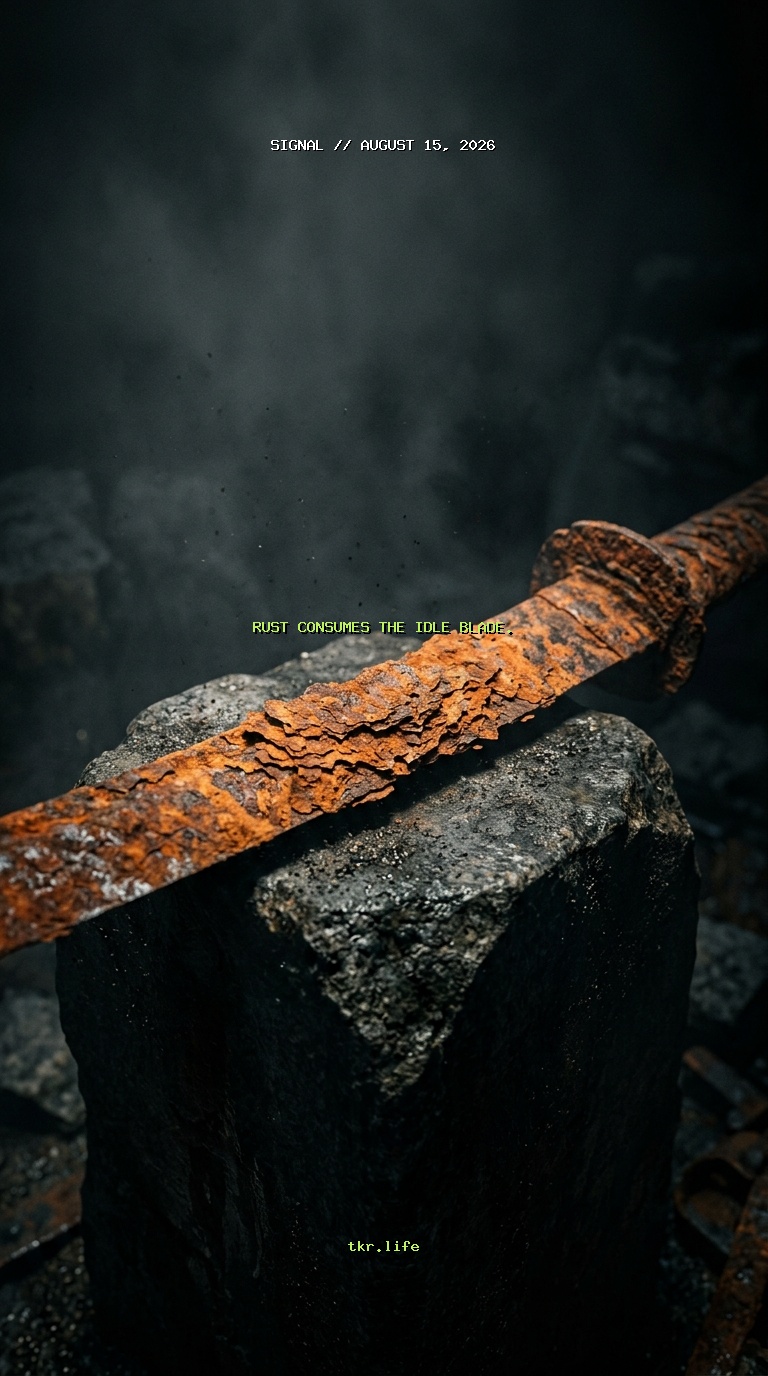 Signal: Rust consumes the idle blade.