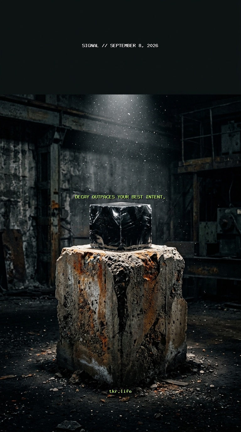 Signal: Decay outpaces your best intent.