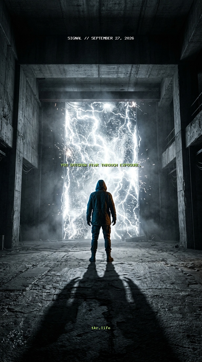 Signal: You outgrow fear through exposure.