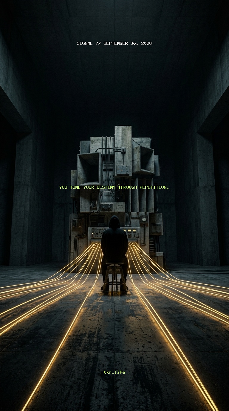 Signal: You tune your destiny through repetition.