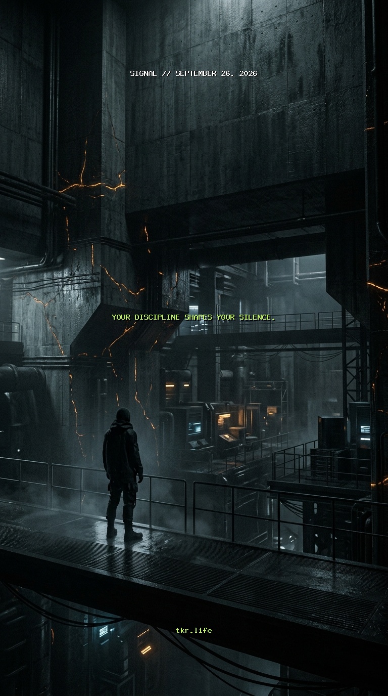 Signal: Your discipline shapes your silence.